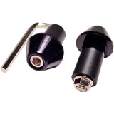 Lenkerenden Aluminium schwarz 17 mm für Stahllenker