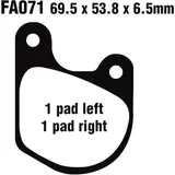 EBC Semi-Sinter Brake Pads V Series for Cruiser and Touring Bikes 7320075