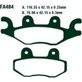 Brake pads std EBC fa484tt for: Cectek/Herkules Quadrift, Kingcobra, Estoc