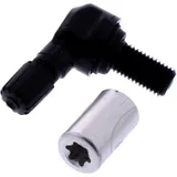 Angled Aluminum Valve for TPMS 11.5mm Black