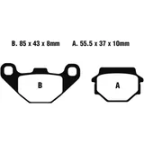 Bremsklotz Standard EBC passend für: Kawasaki GPZ, KLR, KMX, Cectek/Herkules Gladiator, Quadrift, Kingcobra 7370005