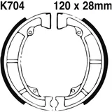 Brake shoes grooved inc springs EBC gerillt for: Kawasaki KE, KX, KL