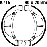 Bremsbacken mit Feder EBC gerillt passend für: Kawasaki KLX, KX, Suzuki DR - Z