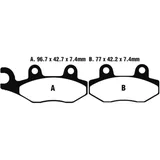 Bremsklotz Sinter MX - S EBC passend für: Kawasaki KVF, KLX, KX, Yamaha YFM, YFZ