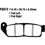 Brake pads sint EBC fa672hh for: Indian Scout, Scout Sixty
