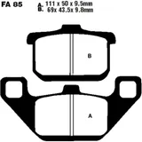 Brake pads semi - sint v EBC fa085V for: Kawasaki GPZ, EN, VN