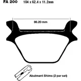 Bremsklötze Semi-Sinter V EBC für Cruiser und Touring Bikes 7377042