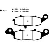 Bremsklotz Semi - Sinter V EBC passend für: Kawasaki VN, ER - 6F, ER - 6N 7377046