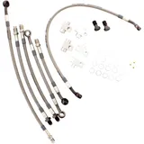 Bremsschlauch Stahlflex Kit Anschluss anthrazit 6 - teilig passend für: Honda CB