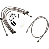 Bremsschlauch Stahlflex Kit Anschluss anthrazit 6 - teilig passend für: Honda CB 7570111