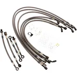 Bremsschlauch Stahlflex Kit Anschluss anthrazit 10 - teilig passend für: Honda XL