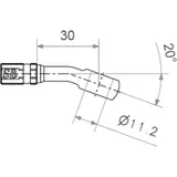 VARIO BANJO FITTING TYP102 11.2MM 20DEG BLACK
