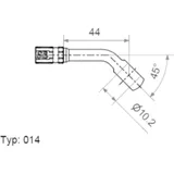 VARIO BANJO FITTING 10 MM 45DEG CHROM