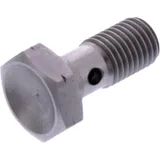 Hohlschraube M8x1 für Bremsleitungen in Edelstahl silber