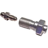 Hohlschraube M10 x 1.25 Alu silber mit Entlüfternippel