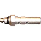 Hohlschraube doppelt M10 x 1.25 Aluminium silber mit Entlüfternippel
