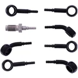 Bremsschlauch Stahlflex Kit Anschluss schwarz 4 - teilig passend für: BMW R
