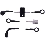 Braided steel brake hose kit fittings black 4 piece for: BMW R 7576035
