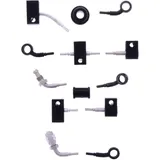 Braided steel brake hose kit fittings black six - part for: Honda CB