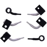 Braided steel brake hose kit fittings black 3 piece for: Honda CB