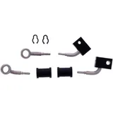 Braided steel brake hose kit fittings silver 2 piece for: Honda CB