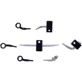 Braided steel brake hose kit fittings black 4 piece for: Honda CB