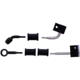 Braided steel brake hose kit fittings black 2 piece for: Honda CB 7576055