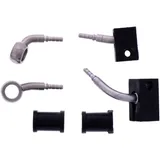 Braided steel brake hose kit fittings silver 2 piece for: Honda CBR