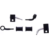 Braided steel brake hose kit fittings black 2 piece for: Honda CBR