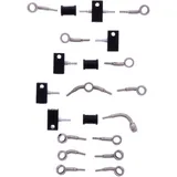 Braided steel brake hose kit fittings silver 10 piece for: Honda CBR