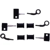 Braided steel brake hose kit fittings black 3 piece for: Honda FJS