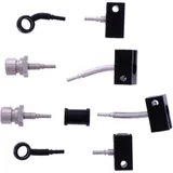 Braided steel brake hose kit fittings black 4 piece for: Honda FJS