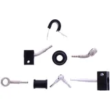 Braided steel brake hose kit fittings silver 3 piece for: Honda MSX