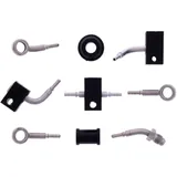 Braided steel brake hose kit fittings silver 4 piece for: Honda CB 7576091