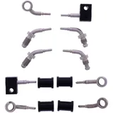 Bremsschlauch Stahlflex Kit Anschluss silber 5 - teilig passend für: Kawasaki ER - 6N