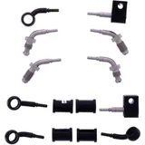 Bremsschlauch Stahlflex Kit Anschluss schwarz 5 - teilig passend für: Kawasaki ER - 6N