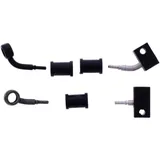 Braided steel brake hose kit fittings black 2 piece for: Kawasaki Vulcan 7576104