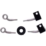 Braided steel brake hose kit fittings silver 2 piece for: Kawasaki Z