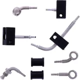 Bremsschlauch Stahlflex Kit Anschluss silber 4 - teilig passend für: Kawasaki ZX - 10R