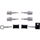 Braided steel brake hose kit fittings silver 3 piece for: Kawasaki ZZR