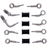 Bremsschlauch Stahlflex Kit Anschlüsse Silber 5-teilig