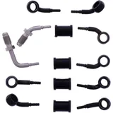 Bremsschlauch Stahlflex Kit schwarz 5-teilig für Motorräder