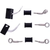 Bremsschlauch Stahlflex Kit Anschlüsse silber 3-teilig