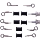 Stahlflex Bremsschlauch Kit mit silbernen Anschlüssen 5-teilig
