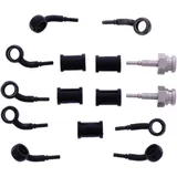 Bremsschlauch Stahlflex Kit 5-teilig in schwarz