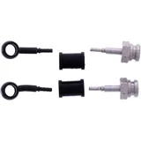 Braided Steel Brake Hose Kit with Black Fittings 2 Piece