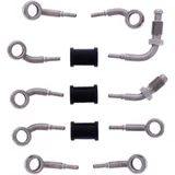 BRAIDED STEEL BRAKE HOSE KIT for Motorcycles 5 PIECE