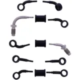 Bremsschlauch Stahlflex Kit mit schwarzen Anschlüssen 5-teilig