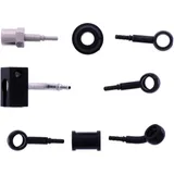 Braided Steel Brake Hose Kit 3 Piece with Black Fittings