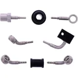 Bremsschlauch Stahlflex Kit Anschlüsse silber 3-teilig für Motorräder